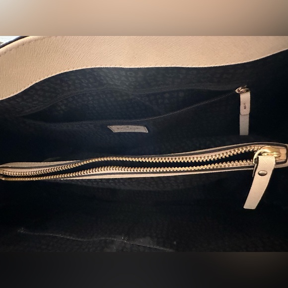 Kate Spade NY button closure work tote (black and cream) - Picture 5 of 8